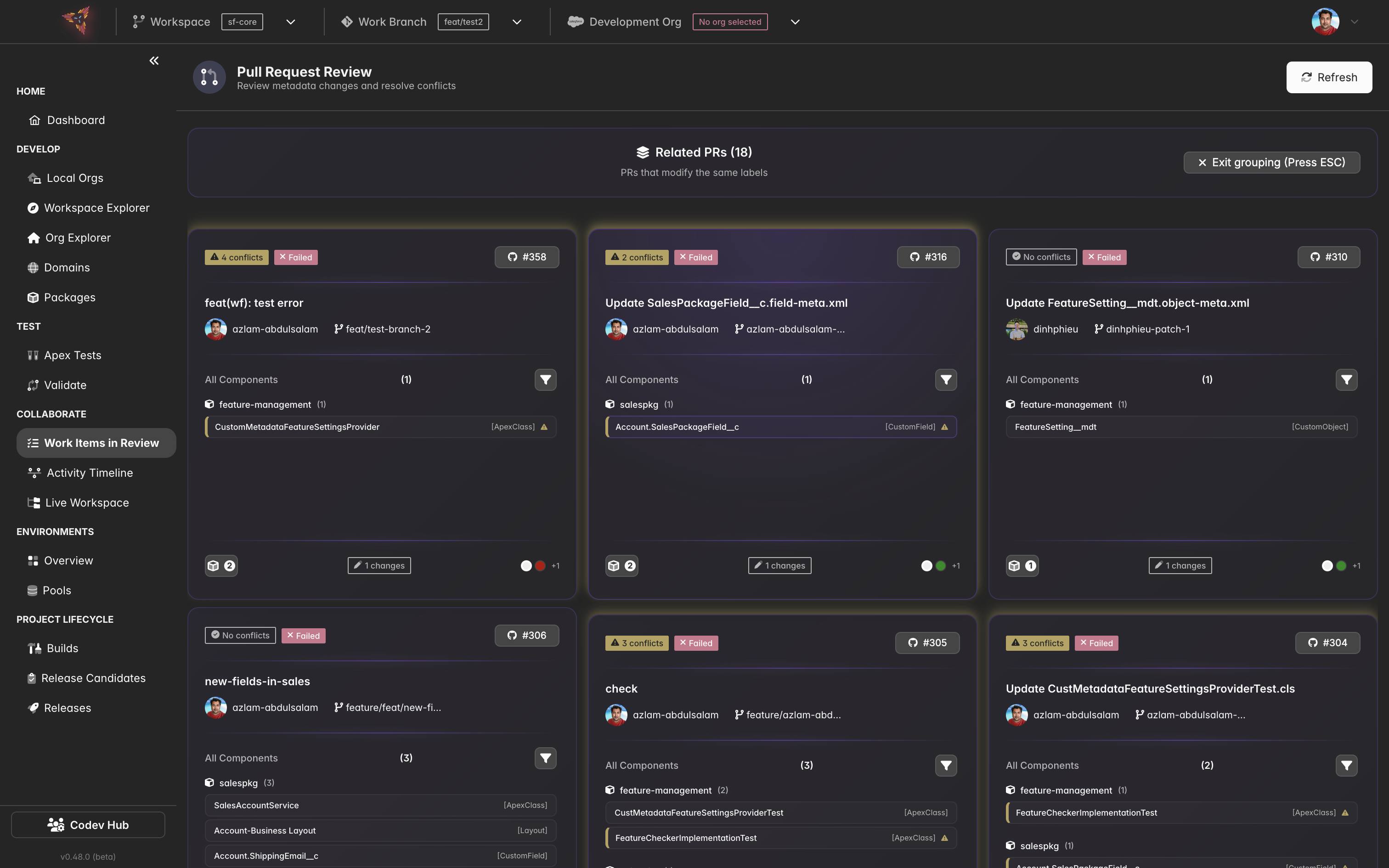 Workspace Explorer with Eye View
